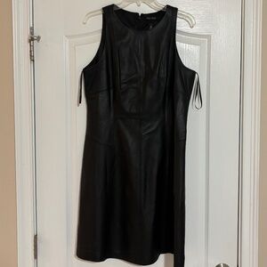 White House Black Market full leather dress